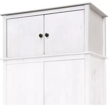 Šatní skříň Nástavec 2dveřový TORINO bílý, kovové úchytky - SLEVA 3% s kodem radost25