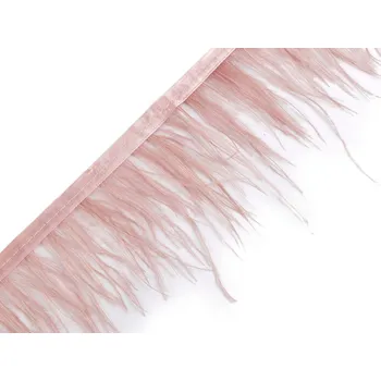 Prýmek - marabu peří 5-10 cm, barva 5 pudrová