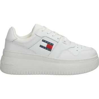 Dámská obuv Dámské tenisky Tommy Hilfiger TJW RETRO BASKET FLATFORM ESS 37 Bílá, Tmavě modrá, Červená