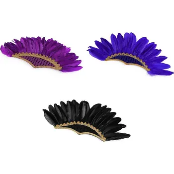 Stoklasa Karnevalová čelenka s peřím Modrá