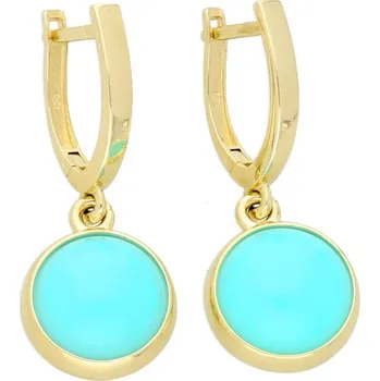 Náušnice Goldstore Zlaté visací náušnice přírodní acháty Váha: 3.56 g