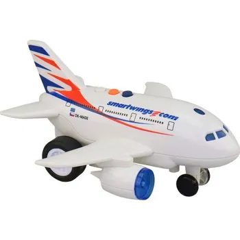 autíčko MaDe Letadlo Smartwings s hlášením kapitána a letušky, na setrvačník, 20cm