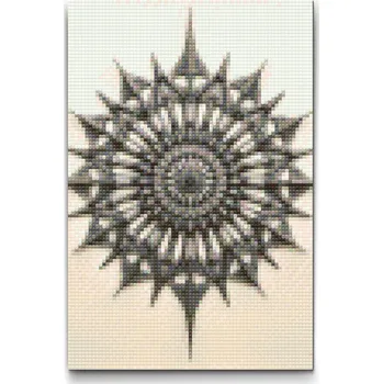 Diamantové malování Diamantové malování - Minimalistická mandala Velikost: 40x60cm, Rámování: Pouze srolované plátno, Diamanty: Kulaté