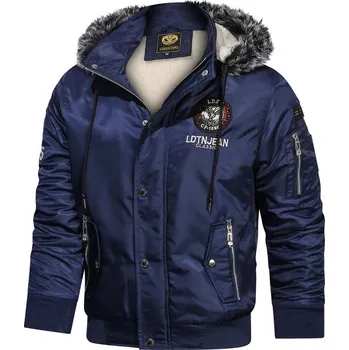 Pánský kabát Pánská zimní bunda ND824 Barva: Modrá, Velikost: 4XL