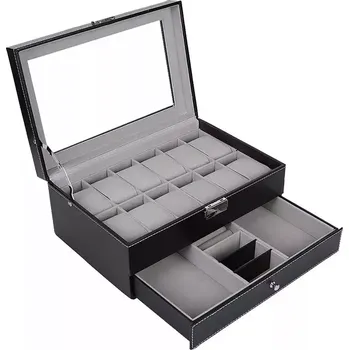 Šperkovnice ŠPERKOVNICE BOX POUZDRO NA 12KS HODINEK PD138