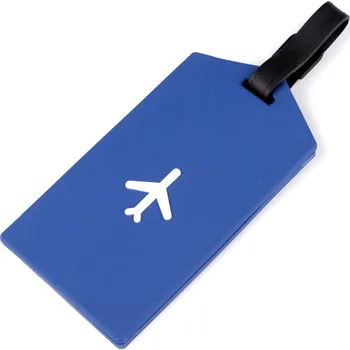 Náramek Jmenovka / visačka na kufr letadlo, malé, 4 modrá