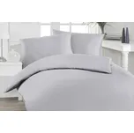 Florella Saténové povlečení Edel Uni Silber Rozměr: 70x90 + 140x200 cm - loznice21.cz