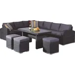 DEOKORK Ratanová sestava NAOMI antracit (polstry ZDARMA)