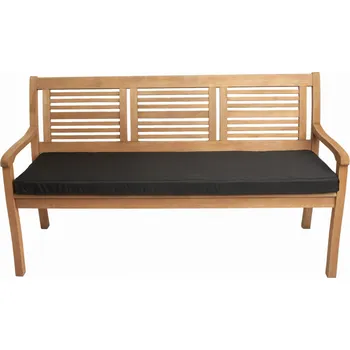 Podsedák Podsedák na zahradní lavici, 120x50x7 cm, černý, zahradní polštář