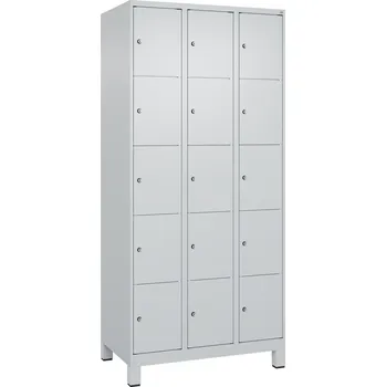 Šatní skříň Úložná skříňka C+P Cabo na nožičkách, 15 polic, 900 x 500 x 1950 mm, šedá