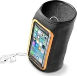 Sportovní neoprénové pouzdro CellularLine ARMBAND FLEX, SUMMER EDITION, do velikosti 5,2", černé