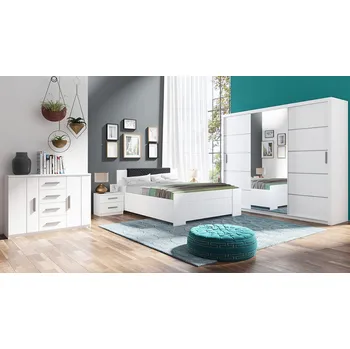 Ložnicová sestava Gib Bílá ložnice Filip Barevné provedení: Dub artisan, Barva záhlavku: záhlavek - šedá