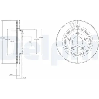 Brzdový kotouč Brzdový kotouč DELPHI BG3594