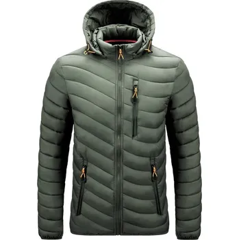 Pánský zimní kabát Pánská zimní bunda ND822 Barva: Zelená, Velikost: L