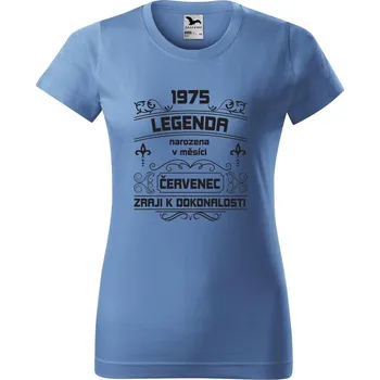 Dámské tričko DOBRÝ TRIKO Dámské tričko s potiskem Zraji k dokonalosti Barva: Azurová modrá, Velikost: 2XL