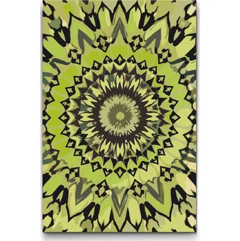 Malování podle čísel - Žluto černá mandala Velikost: 20x30cm, Rámování: Pouze srolované plátno