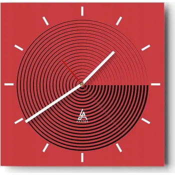 Hodiny Velké nástěnné hodiny 40x40 Minimalistické skleněné hodiny Tiché