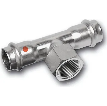 Vodovodní potrubí T-kus redukovaný lisovací Sanha NiroTherm 91130G 15 mm × 1/2"