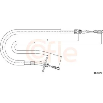 Autodíl Tažné lanko, parkovací brzda COFLE 10.9879