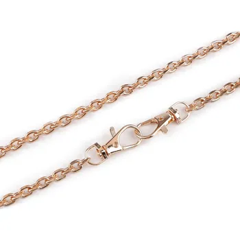 Řetízek na kabelky s karabinou délka 120 cm, barva 2 růžové zlato