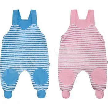 Dupačky Baby Service Bavlněné polodupačky - lacláčky Růžové pruhy Vel. 56