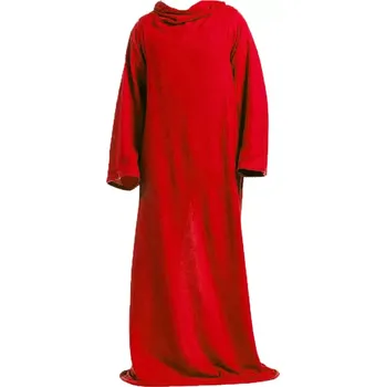 FLEECOVÁ DEKA S RUKÁVY ČERVENÁ 15033_CZE