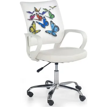 Dětská židle IBIS — bílá, vzor motýli