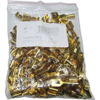 Síťový kabel Faston-zdířka 6,3mm,kabel do 1,5mm2,tl. 0,5mm, balení 100ks