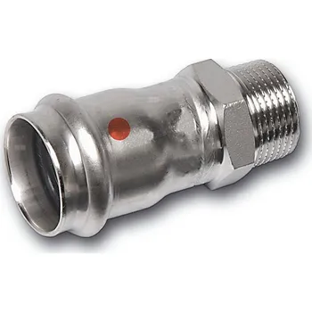 rozdělovač topení Vsuvka přechodová lisovací Sanha NiroTherm 91243G 15 mm × 1/2" vnější závit