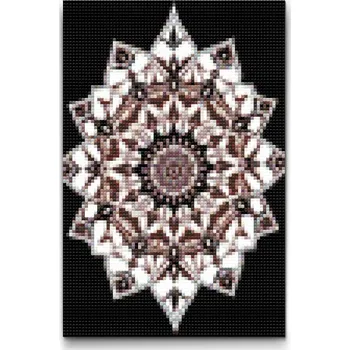 Diamantové malování Diamantové malování - Stínová mandala Velikost: 20x30cm, Rámování: Pouze srolované plátno, Diamanty: Čtvercové