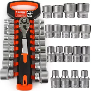 Gola sada NÁSTRČNÉ KLÍČE 1/2" 20KS 8-32MM M58205