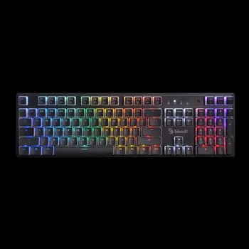 Klávesnice A4tech Bloody Podsvícená mechanická herní klávesnice S510R, Blue Switch, Pudding, USB, CZ, černá