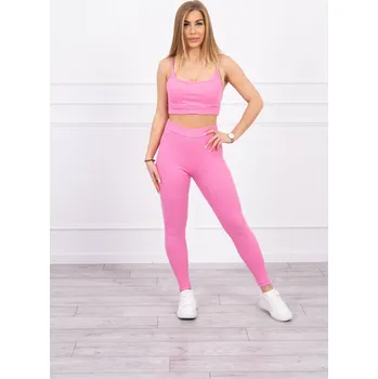 Souprava s blůzou nahoře pruhovaná světle růžová UNI