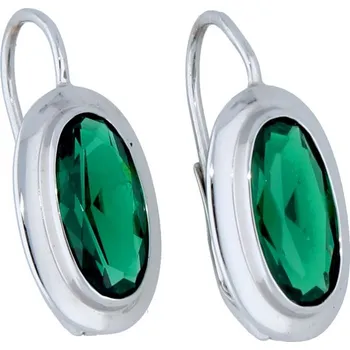 Náušnice Goldstore Stříbrné náušnice synt. smaragdy Varianta: stříbrné náušnice