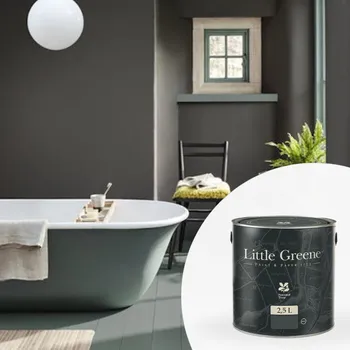 barva na zeď Little Greene Barva na zeď do koupelny - Matná vysoce omyvatelná a odolná - 2,5L - Intelligent Eggshell Vyberte odstín:: Silent White (329)