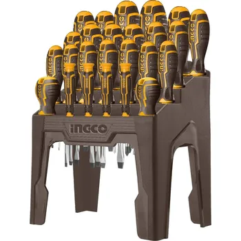 Šroubovák Ingco HKSD2628 Šroubovák plochý+křížový+hodinářský sada 26ks CrV (HKSD2628)