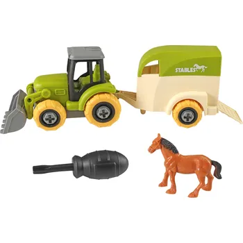 Šroubovací traktor nakladač s přívěsem pro koně 25 cm