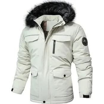 Pánský kabát Pánská zimní bunda ND840 Barva: Béžová, Velikost: 3XL