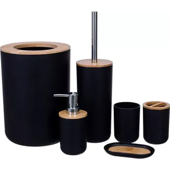 Sada koupelnových doplňků SADA KOUPELNOVÝCH DOPLŇKŮ SET 6 KS ČERNÁ AG740B