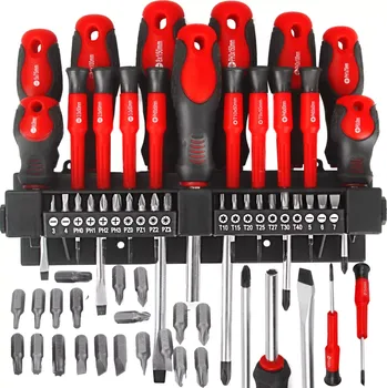 Šroubovák KŘÍŽOVÉ A PLOCHĚ ŠROUBOVÁKY SE STOJANEM SADA 36KS M61009