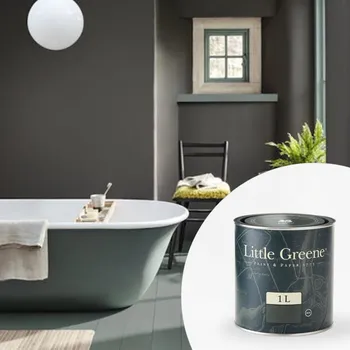 barva na zeď Little Greene Barva na zeď do koupelny - Matná vysoce omyvatelná a odolná - 1L - Intelligent Eggshell Vyberte odstín:: Furrow (241)