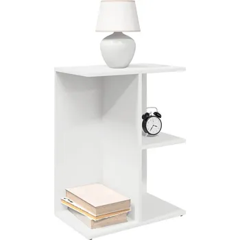 Noční stolek vidaXL Noční stolky 2 ks 46,5x29x61 cm kompozitní dřevo [858655] Barva: Bílá