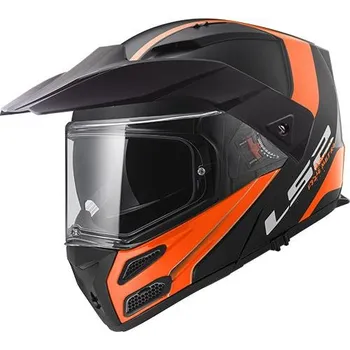 Helma na motorku LS2 FF324 METRO RAPID MATT BLACK ORANGE P/J