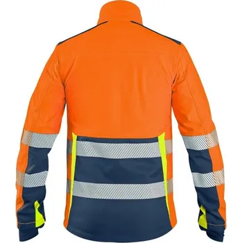 pracovní bunda Bunda CXS BENSON, výstražná, softshell, pánská, oranžovo-modrá, vel. L