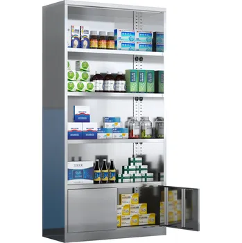 B2B Partner Nerezová lékařská skříň, 1800 x 900 x 400 mm