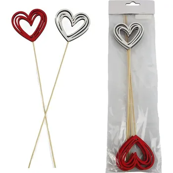 Velikonoční dekorace Zápich srdce, 4 ks D6025