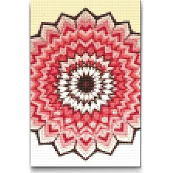 Diamantové malování Diamantové malování - Geometrická mandala Velikost: 20x30cm, Rámování: Pouze srolované plátno, Diamanty: Čtvercové