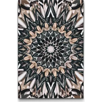 Malování podle čísel - Zrcadlová mandala Velikost: 20x30cm, Rámování: Pouze srolované plátno