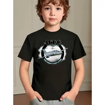 Chlapecké tričko STRIKER Dětské tričko Aero L-39 Delefín Barva: Černá, Velikost: 10 let