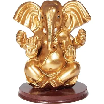 Soška Ganesh resin 13 cm zlatý